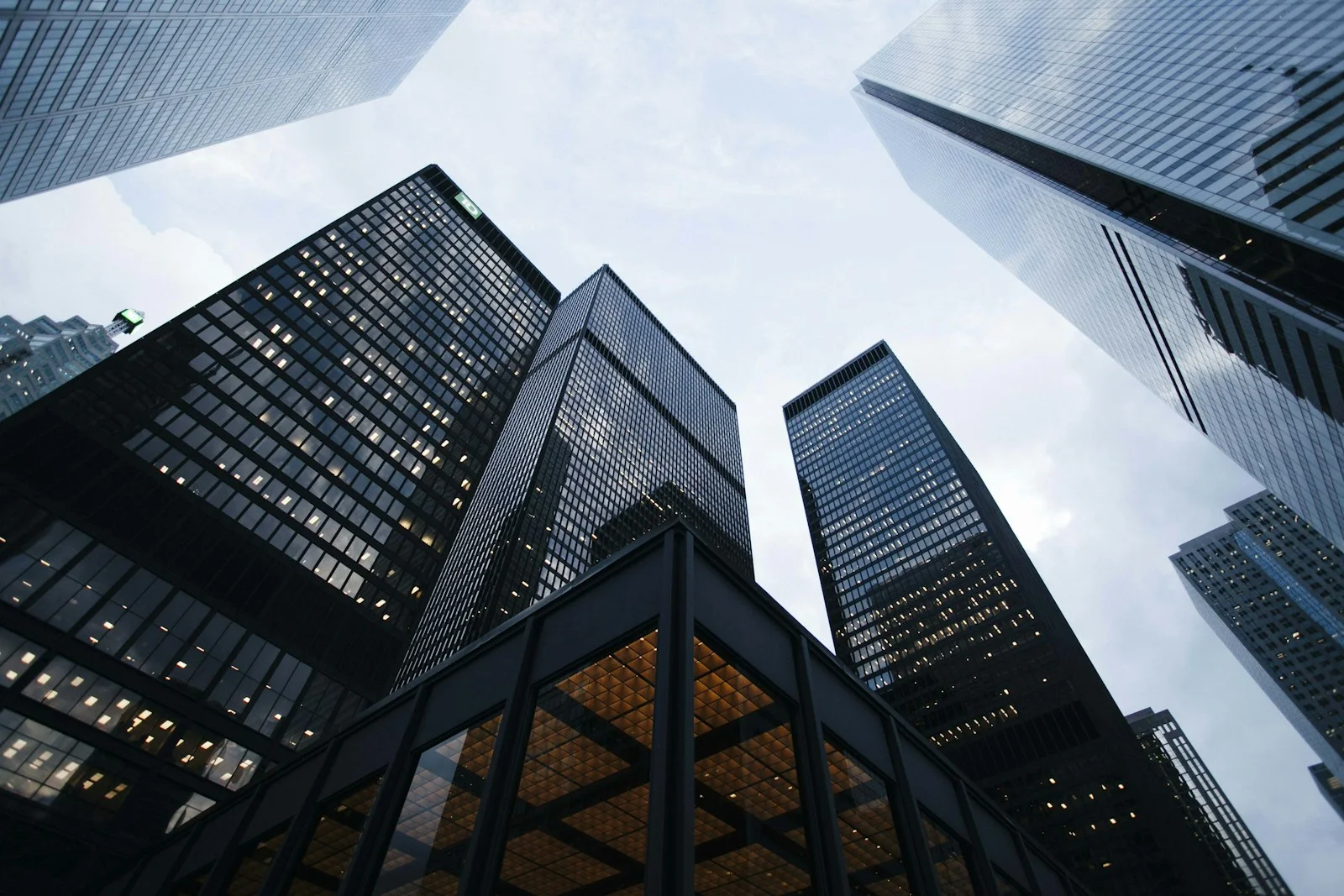 Premium institutional architecture in a financial district